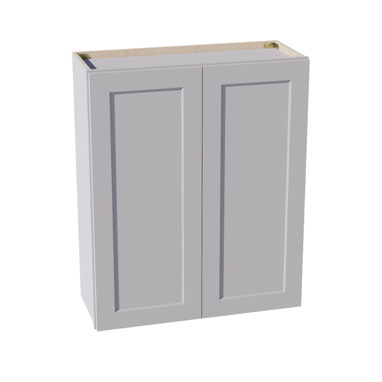 HA - W3036: Ash Gray Shaker 30"W x 36"H 2 Doors & 2 Shelves Standard Wall Cabinet - NextCabinets