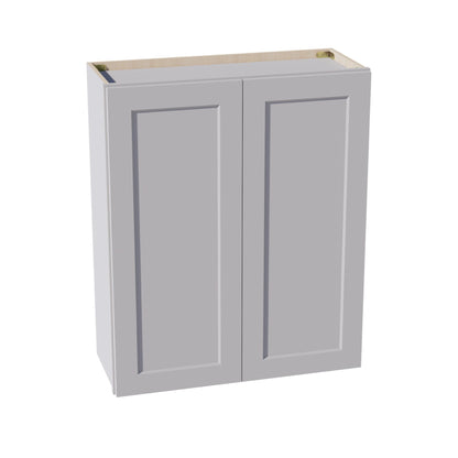 HA - W3036: Ash Gray Shaker 30"W x 36"H 2 Doors & 2 Shelves Standard Wall Cabinet - NextCabinets