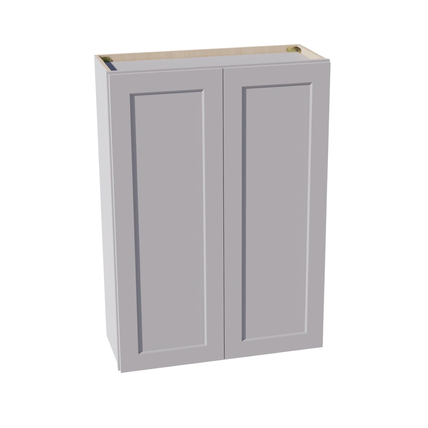 HA - W3042: Ash Gray Shaker 30"W x 42"H 2 Doors & 3 Shelves Standard Wall Cabinet - NextCabinets