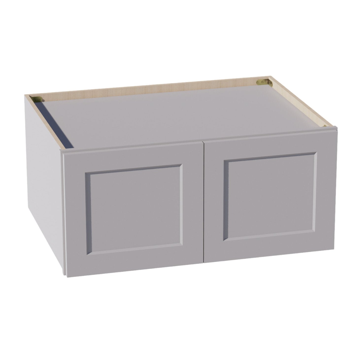 HA - W331524: Ash Gray Shaker 33"W x 15"H x 24"D 2 Doors Standard Bridge Wall Cabinet - NextCabinets