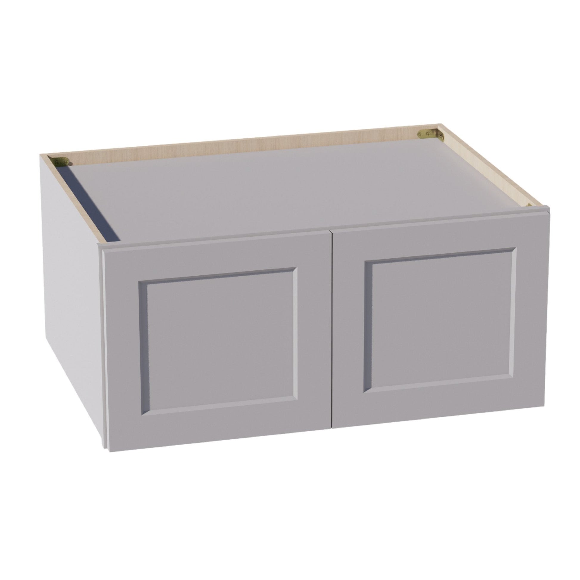 HA - W331524: Ash Gray Shaker 33"W x 15"H x 24"D 2 Doors Standard Bridge Wall Cabinet - NextCabinets