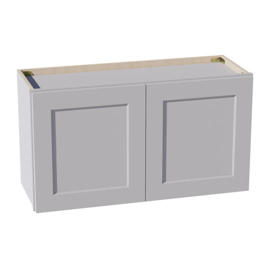 HA - W3318: Ash Gray Shaker 33"W x 18"H 2 Doors Standard Wall Bridge Cabinet - NextCabinets