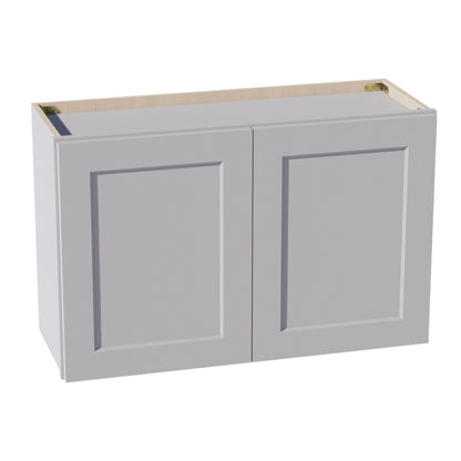 HA - W3321: Ash Gray Shaker 33"W x 21"H 2 Doors Standard Wall Bridge Cabinet - NextCabinets
