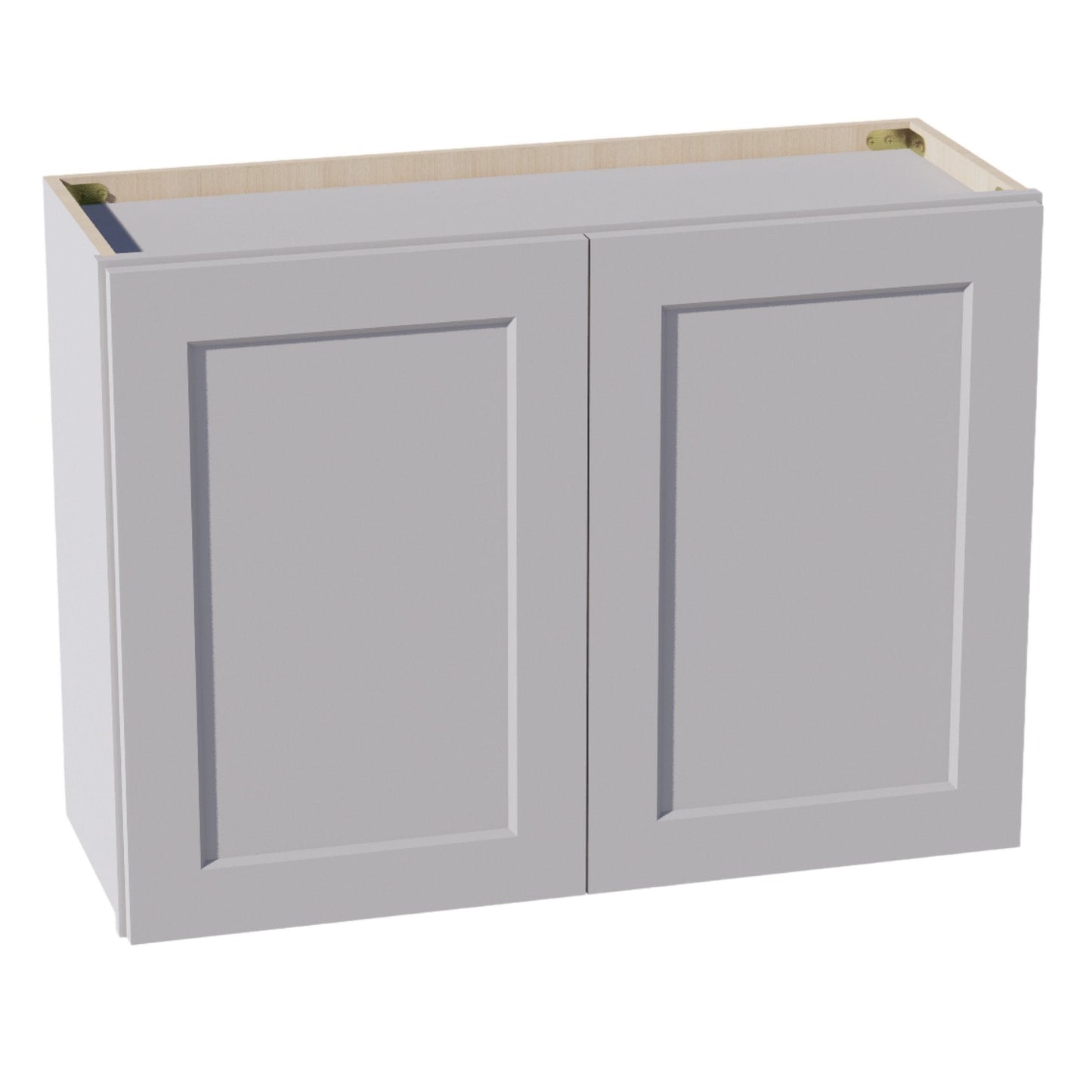 HA - W3324: Ash Gray Shaker 33"W x 24"H 2 Doors Standard Wall Bridge Cabinet - NextCabinets