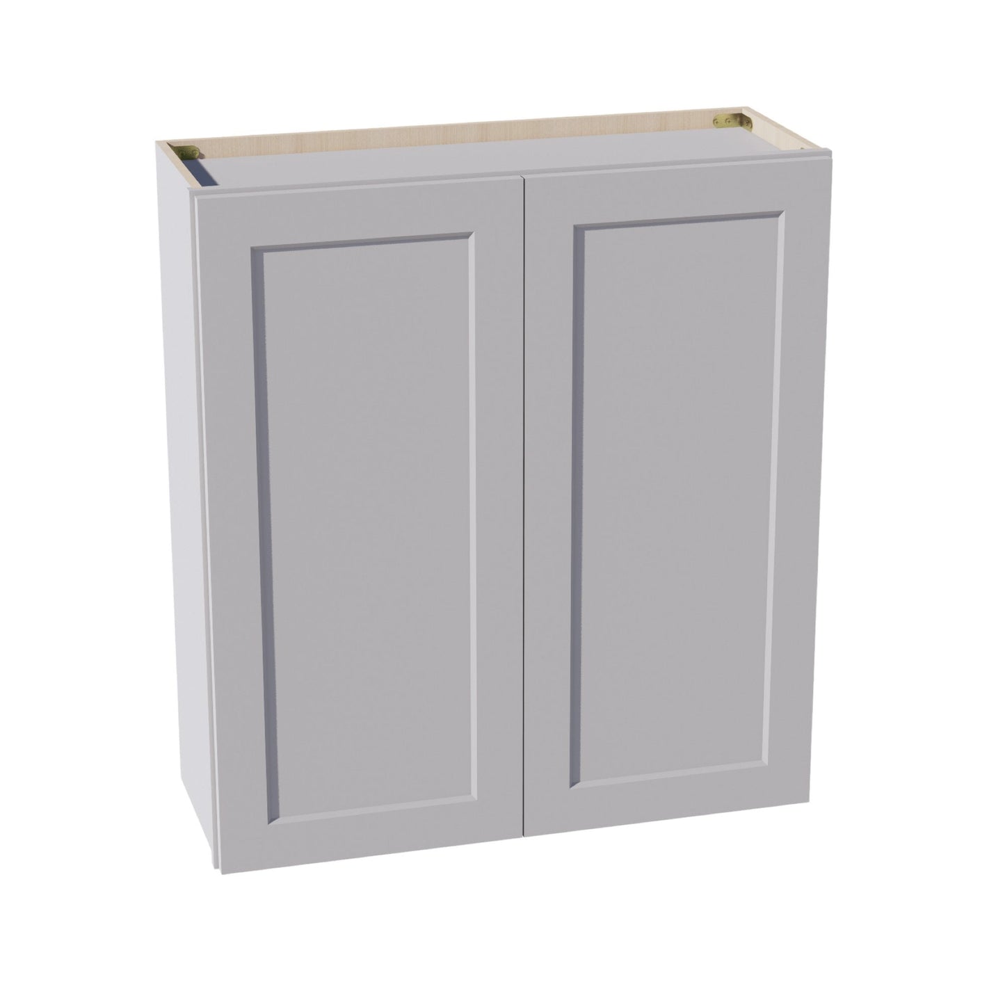 HA - W3336: Ash Gray Shaker 33"W x 36"H 2 Doors & 2 Shelves Standard Wall Cabinet - NextCabinets