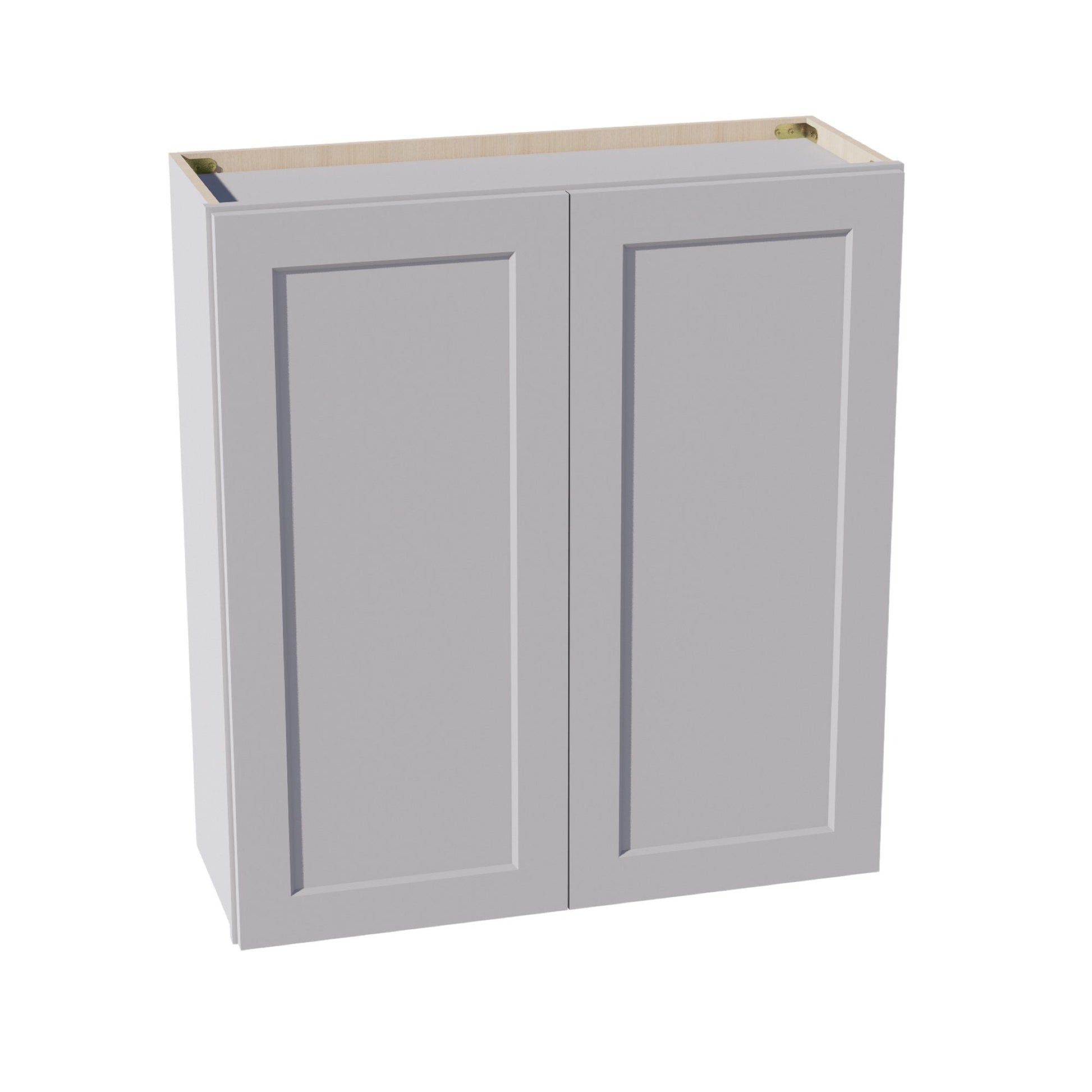 HA - W3336: Ash Gray Shaker 33"W x 36"H 2 Doors & 2 Shelves Standard Wall Cabinet - NextCabinets