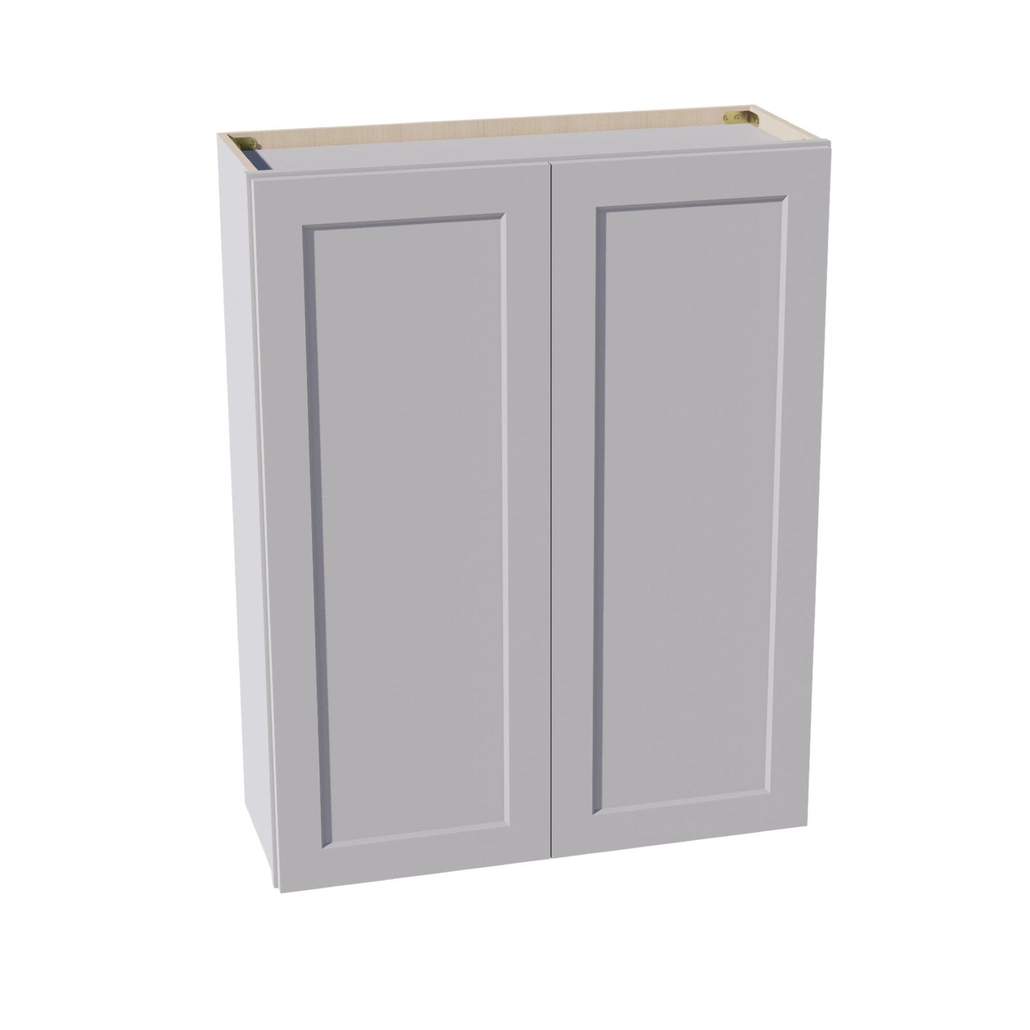 HA - W3342: Ash Gray Shaker 33"W x 42"H 2 Doors & 3 Shelves Standard Wall Cabinet - NextCabinets