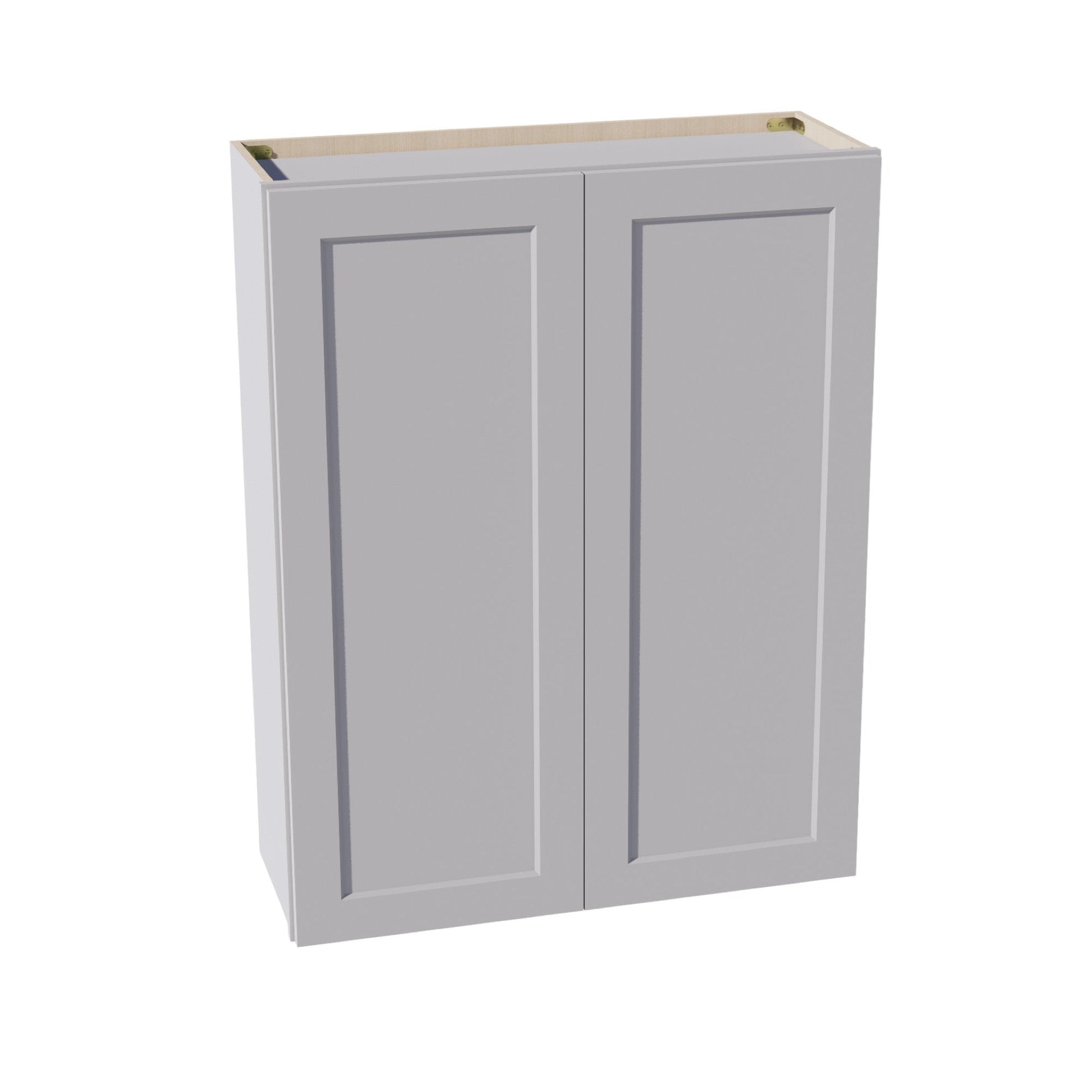 HA - W3342: Ash Gray Shaker 33"W x 42"H 2 Doors & 3 Shelves Standard Wall Cabinet - NextCabinets