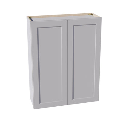 HA - W3342: Ash Gray Shaker 33"W x 42"H 2 Doors & 3 Shelves Standard Wall Cabinet - NextCabinets