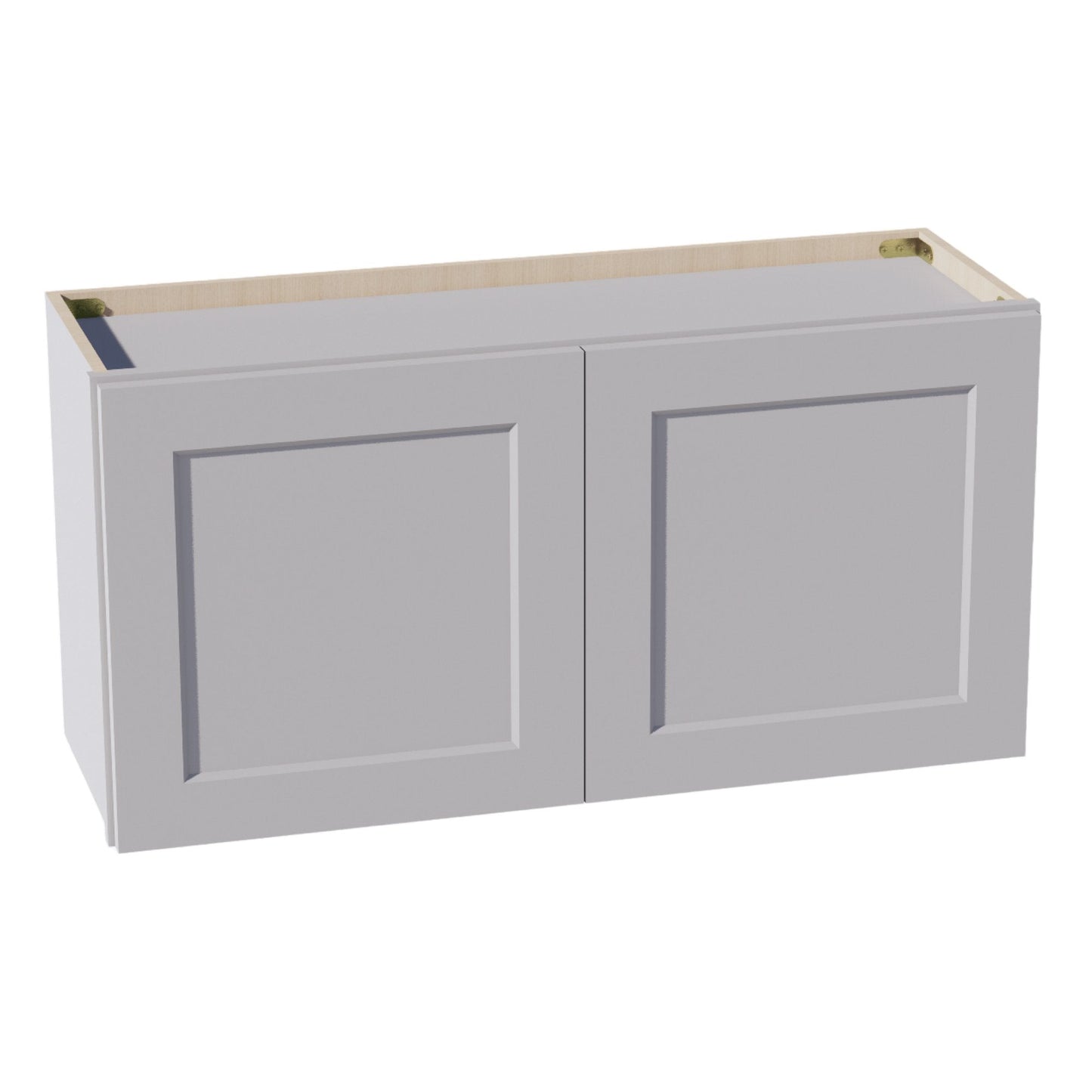 HA - W3618: Ash Gray Shaker 36"W x 18"H 2 Doors Standard Wall Bridge Cabinet - NextCabinets