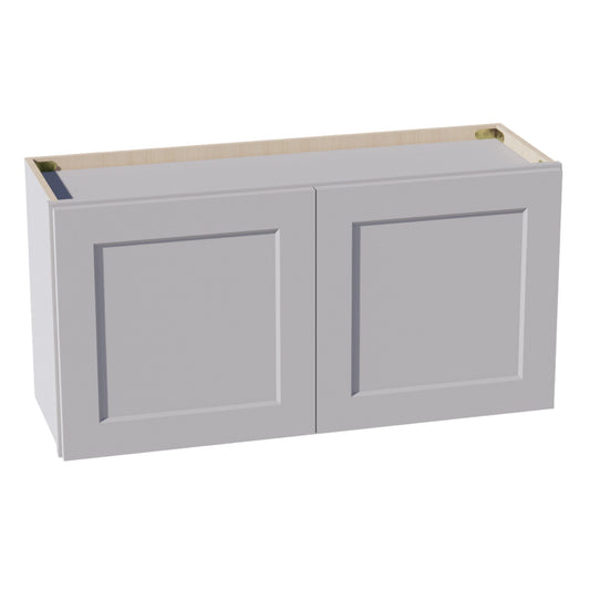 HA - W3618: Ash Gray Shaker 36"W x 18"H 2 Doors Standard Wall Bridge Cabinet - NextCabinets
