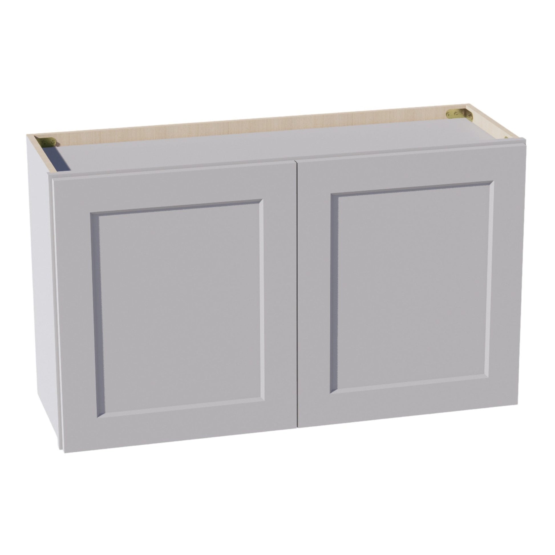 HA - W3621: Ash Gray Shaker 36"W x 21"H 2 Doors Standard Wall Bridge Cabinet - NextCabinets