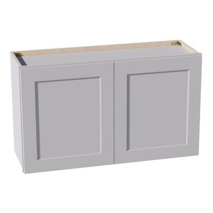 HA - W3621: Ash Gray Shaker 36"W x 21"H 2 Doors Standard Wall Bridge Cabinet - NextCabinets