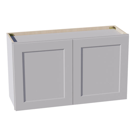 HA - W3621: Ash Gray Shaker 36"W x 21"H 2 Doors Standard Wall Bridge Cabinet - NextCabinets