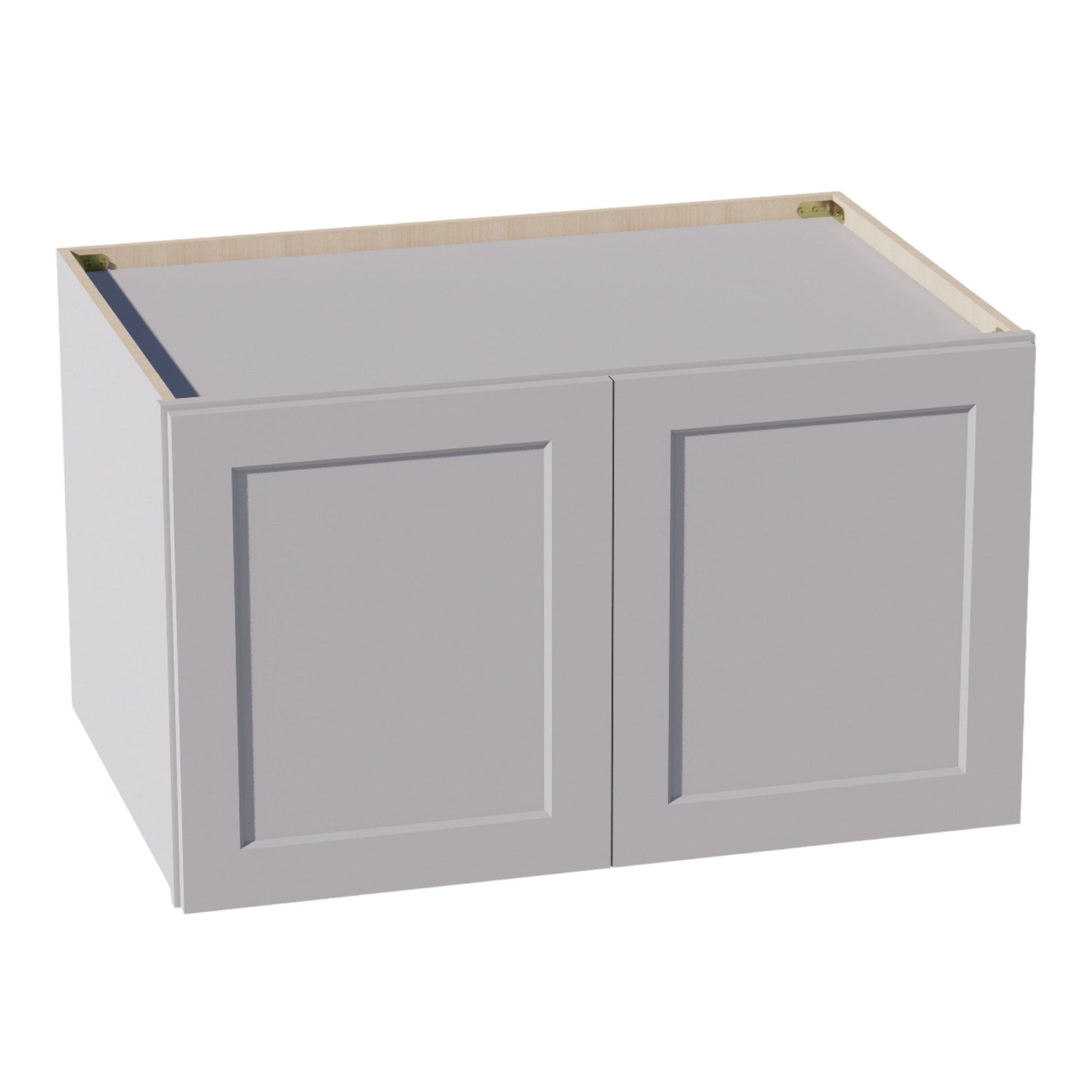 HA - W362124: Ash Gray Shaker 36"W x 21"H x 24"D 2 Doors & 1 Shelf Standard Bridge Wall Cabinet - NextCabinets