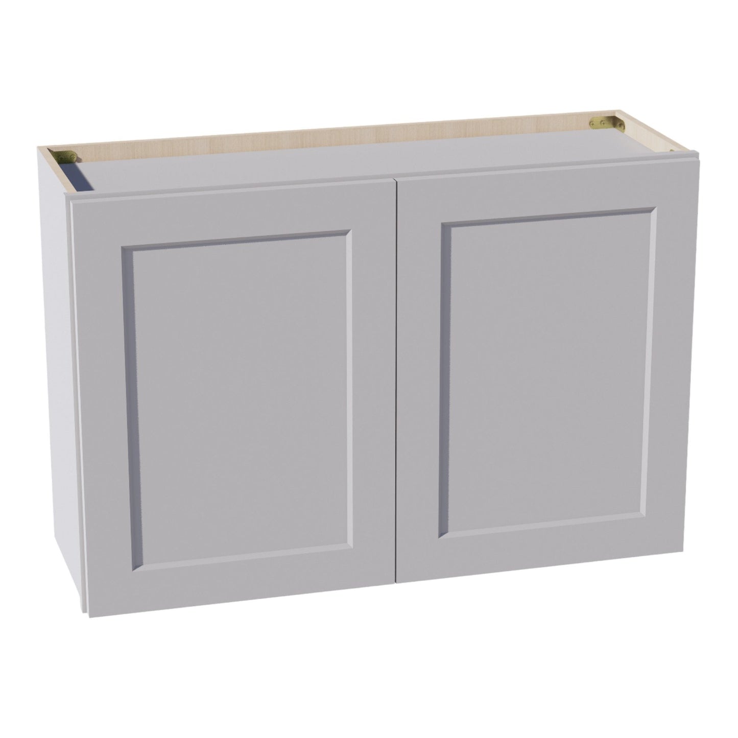 HA - W3624: Ash Gray Shaker 36"W x 24"H 2 Doors Standard Wall Bridge Cabinet - NextCabinets