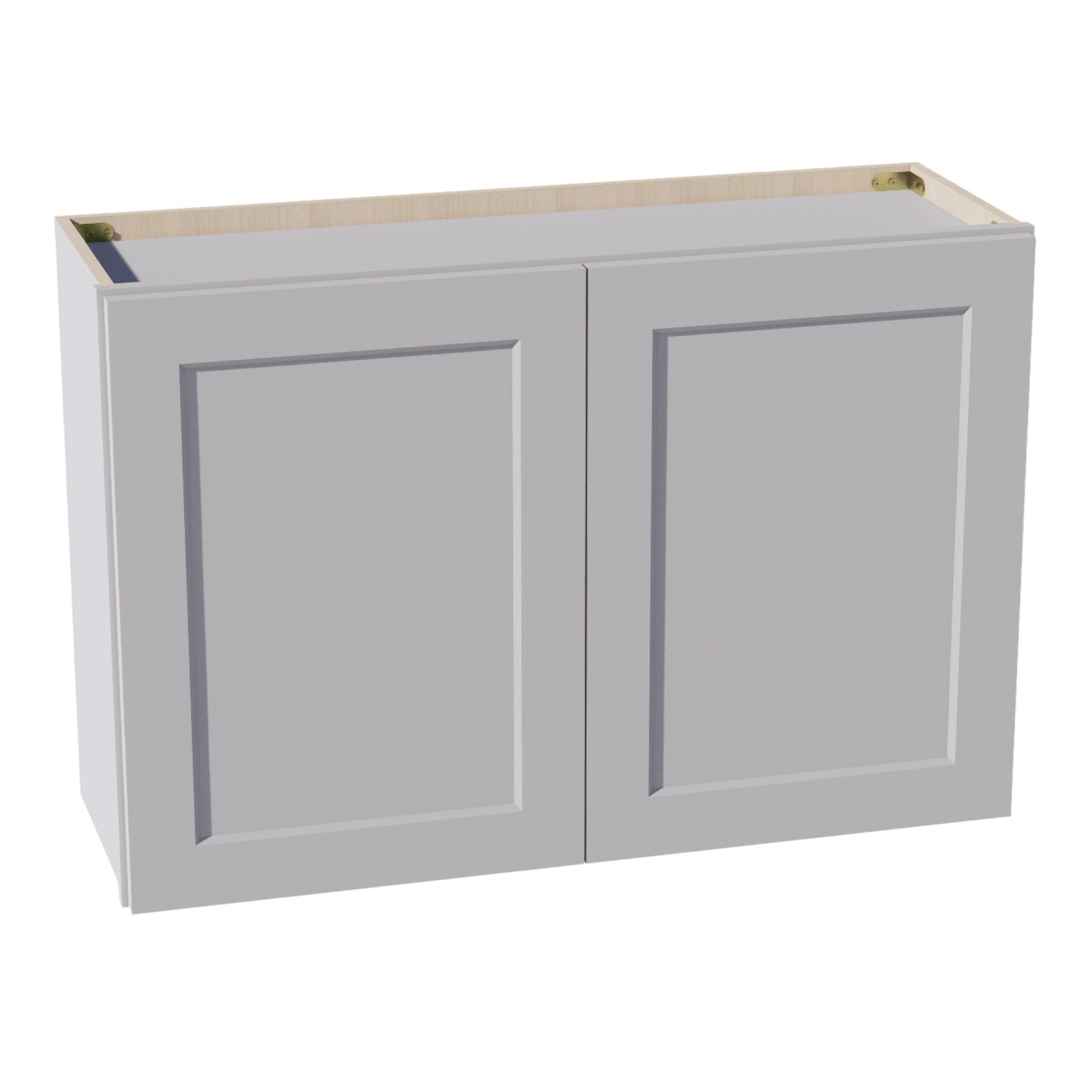 HA - W3624: Ash Gray Shaker 36"W x 24"H 2 Doors Standard Wall Bridge Cabinet - NextCabinets