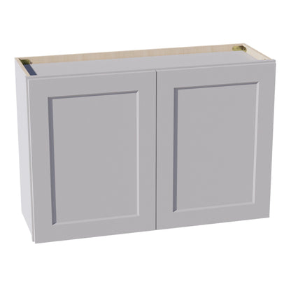 HA - W3624: Ash Gray Shaker 36"W x 24"H 2 Doors Standard Wall Bridge Cabinet - NextCabinets