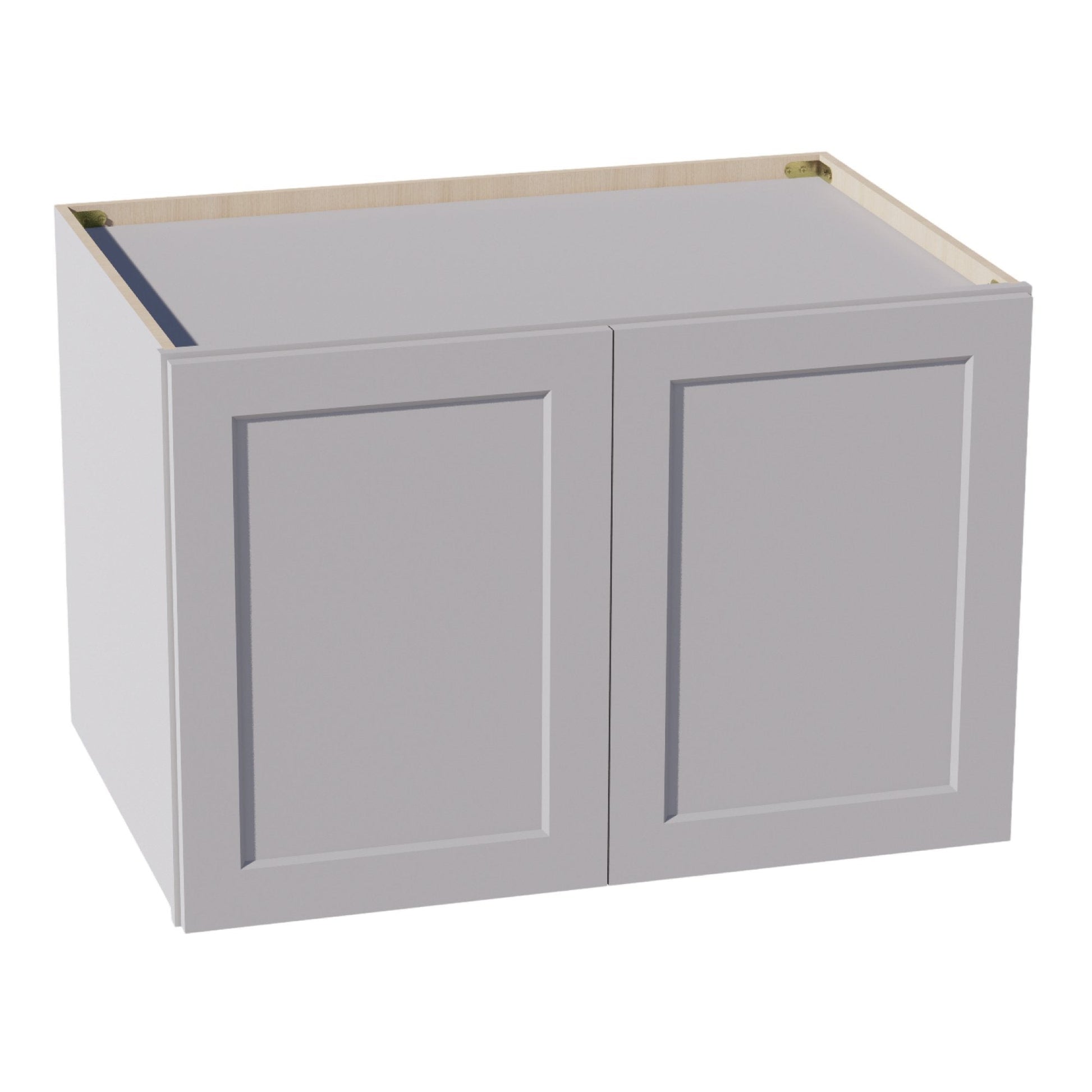 HA - W362424: Ash Gray Shaker 36"W x 24"H x 24"D 2 Doors & 1 Shelf Standard Bridge Wall Cabinet - NextCabinets