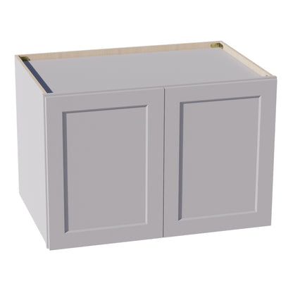 HA - W362424: Ash Gray Shaker 36"W x 24"H x 24"D 2 Doors & 1 Shelf Standard Bridge Wall Cabinet - NextCabinets