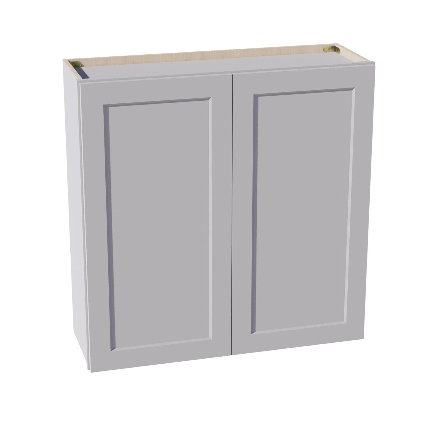 HA - W3636: Ash Gray Shaker 36"W x 36"H 2 Doors & 2 Shelves Standard Wall Cabinet - NextCabinets