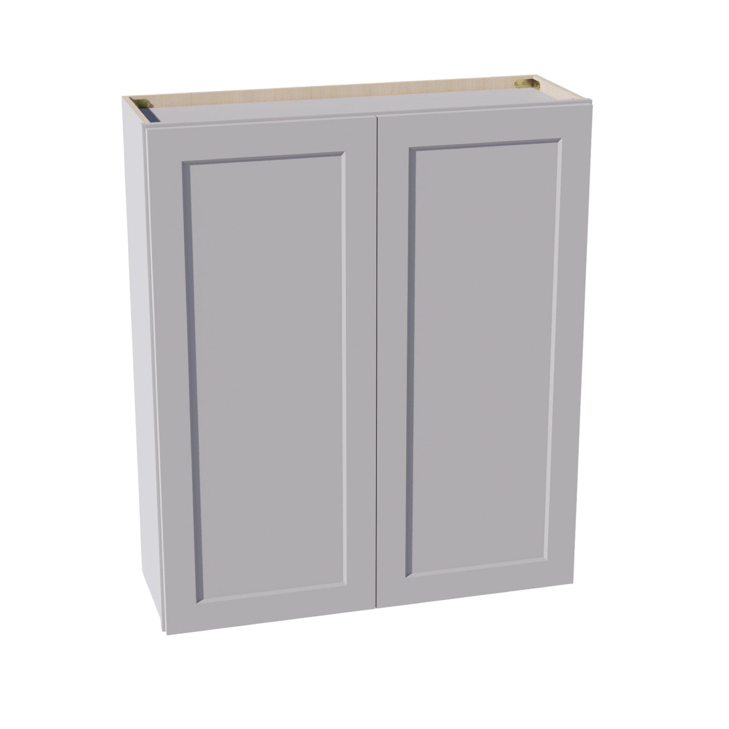 HA - W3642: Ash Gray Shaker 36"W x 42"H 2 Doors & 3 Shelves Standard Wall Cabinet - NextCabinets