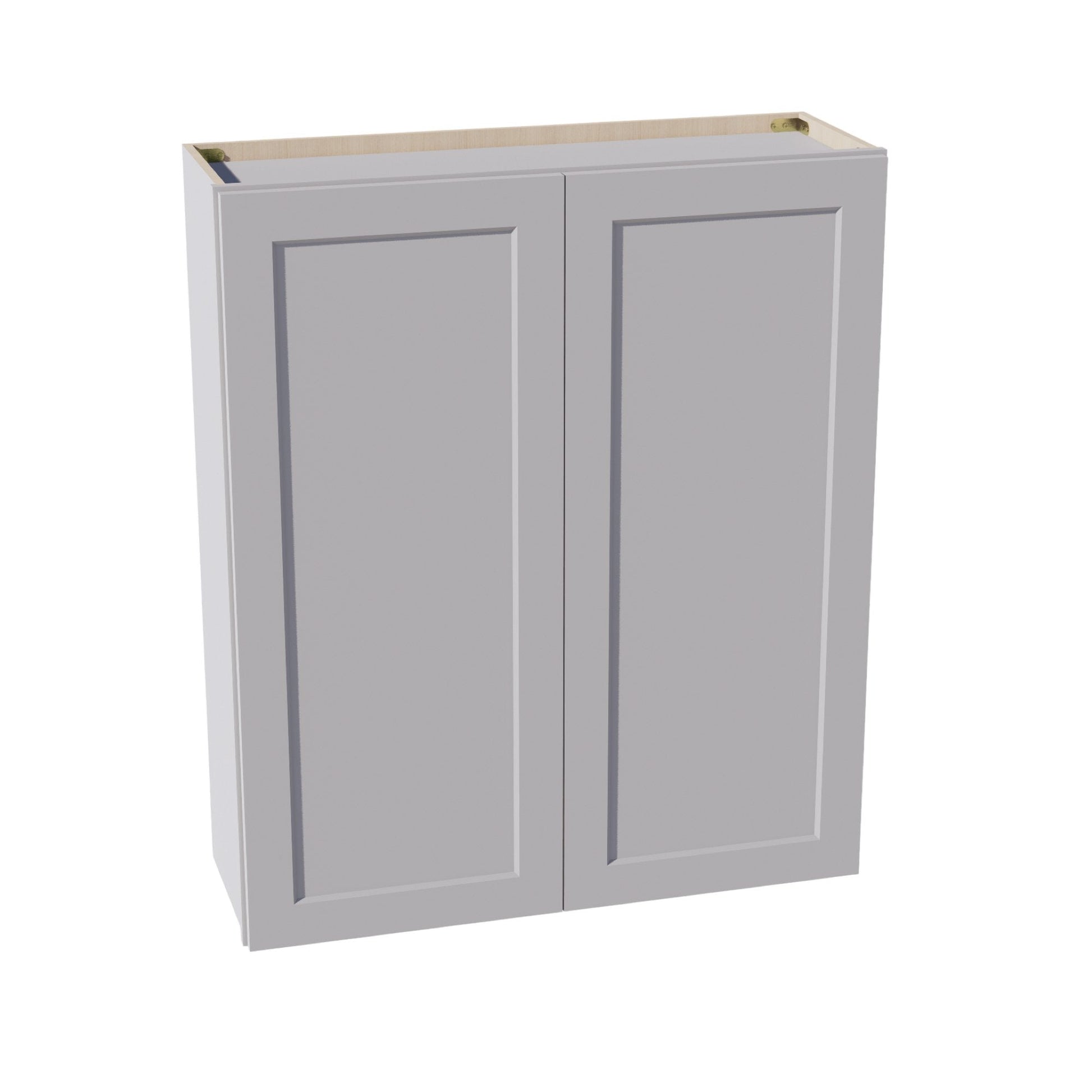 HA - W3642: Ash Gray Shaker 36"W x 42"H 2 Doors & 3 Shelves Standard Wall Cabinet - NextCabinets
