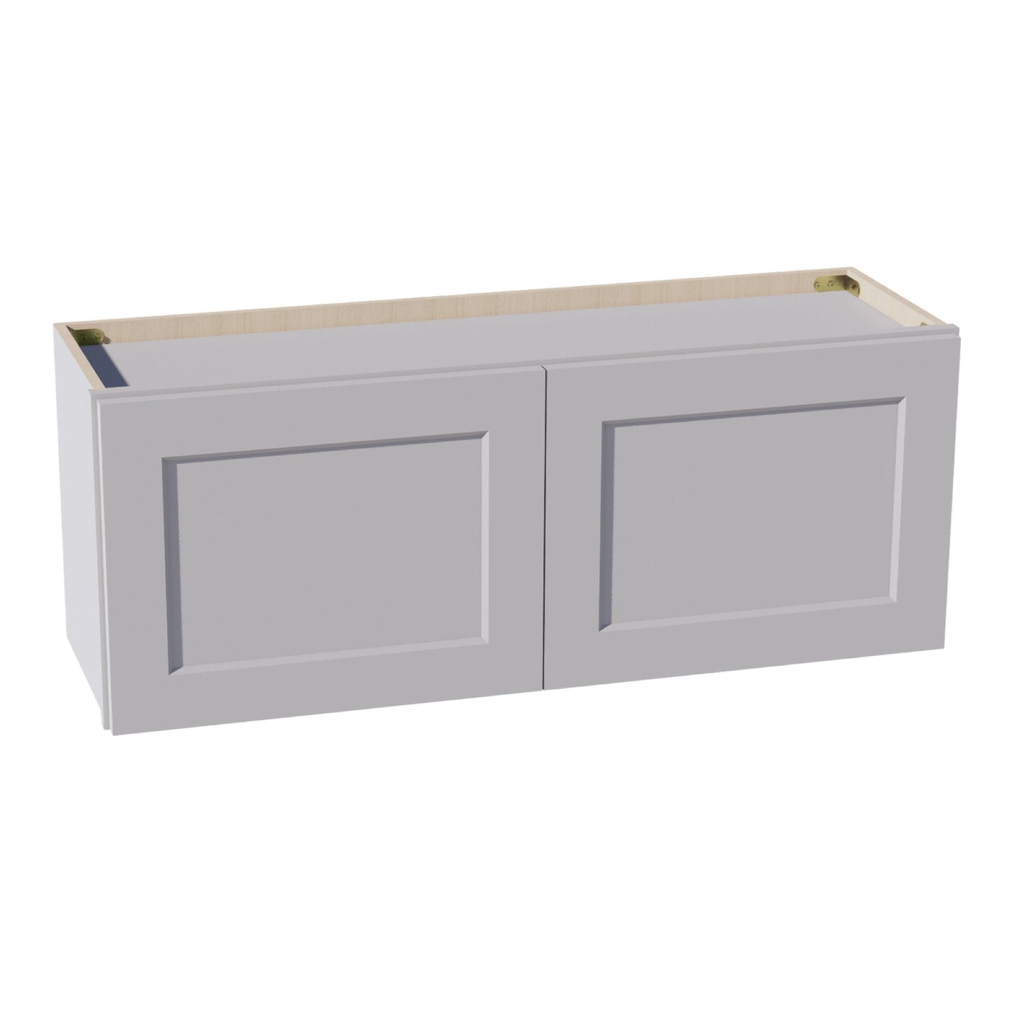 HA - W3915: Ash Gray Shaker 39"W x 15"H 2 Doors Standard Wall Bridge Cabinet - NextCabinets