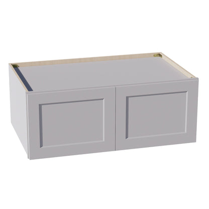HA - W391524: Ash Gray Shaker 39"W x 15"H x 24"D 2 Doors Standard Bridge Wall Cabinet - NextCabinets