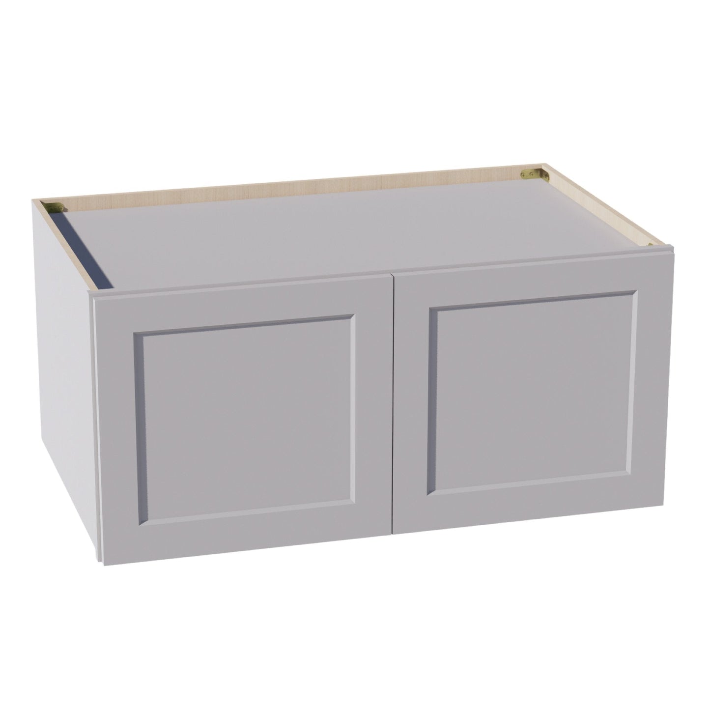 HA - W391824: Ash Gray Shaker 39"W x 18"H x 24"D 2 Doors Standard Bridge Wall Cabinet - NextCabinets