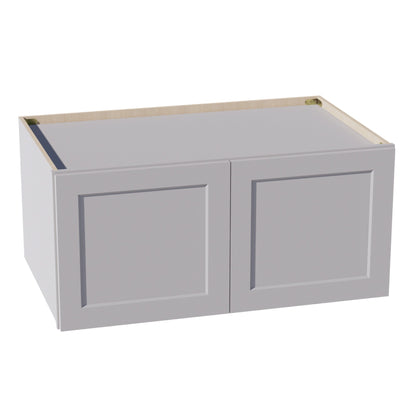 HA - W391824: Ash Gray Shaker 39"W x 18"H x 24"D 2 Doors Standard Bridge Wall Cabinet - NextCabinets