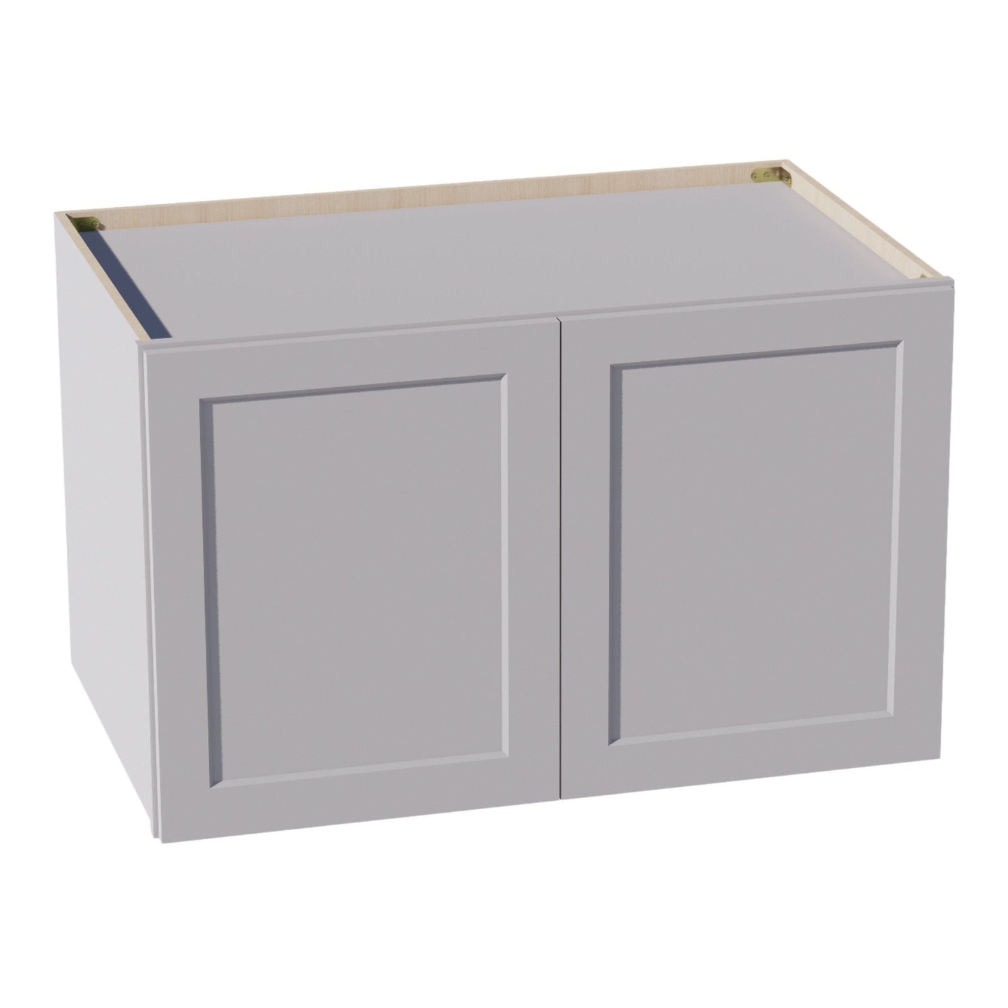 HA - W392424: Ash Gray Shaker 39"W x 24"H x 24"D 2 Doors & 1 Shelf Standard Bridge Wall Cabinet - NextCabinets