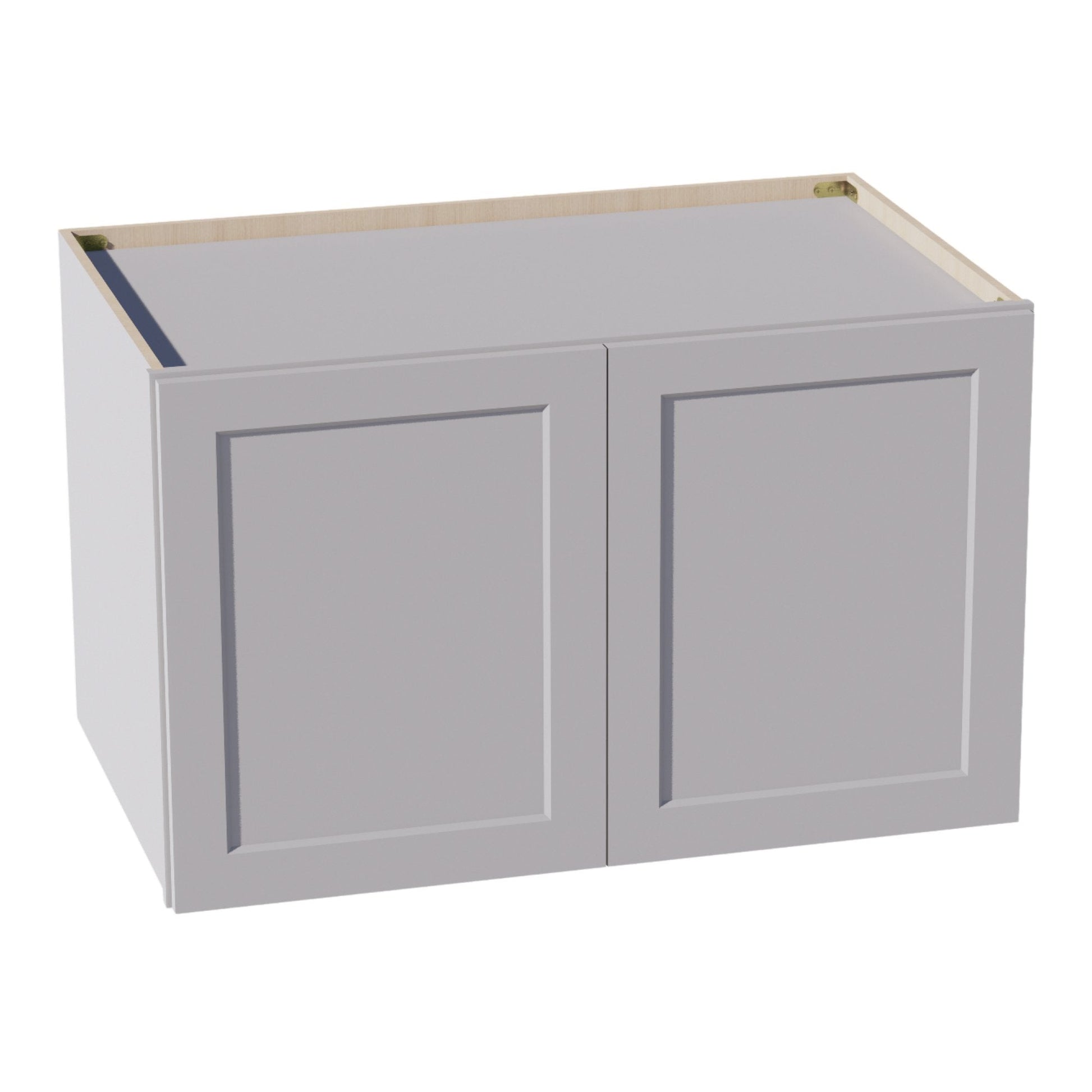 HA - W392424: Ash Gray Shaker 39"W x 24"H x 24"D 2 Doors & 1 Shelf Standard Bridge Wall Cabinet - NextCabinets