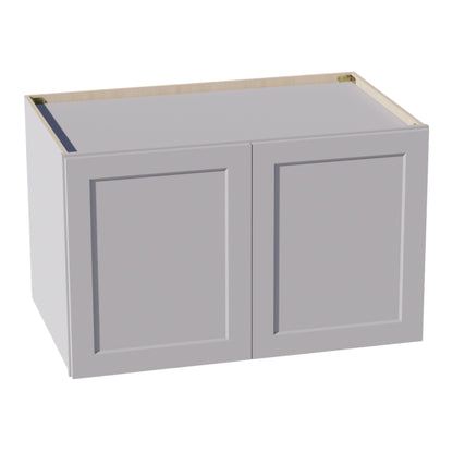 HA - W392424: Ash Gray Shaker 39"W x 24"H x 24"D 2 Doors & 1 Shelf Standard Bridge Wall Cabinet - NextCabinets