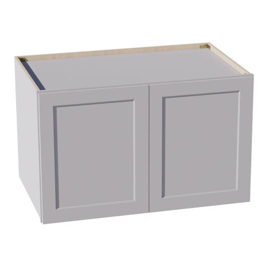 HA - W392424: Ash Gray Shaker 39"W x 24"H x 24"D 2 Doors & 1 Shelf Standard Bridge Wall Cabinet - NextCabinets