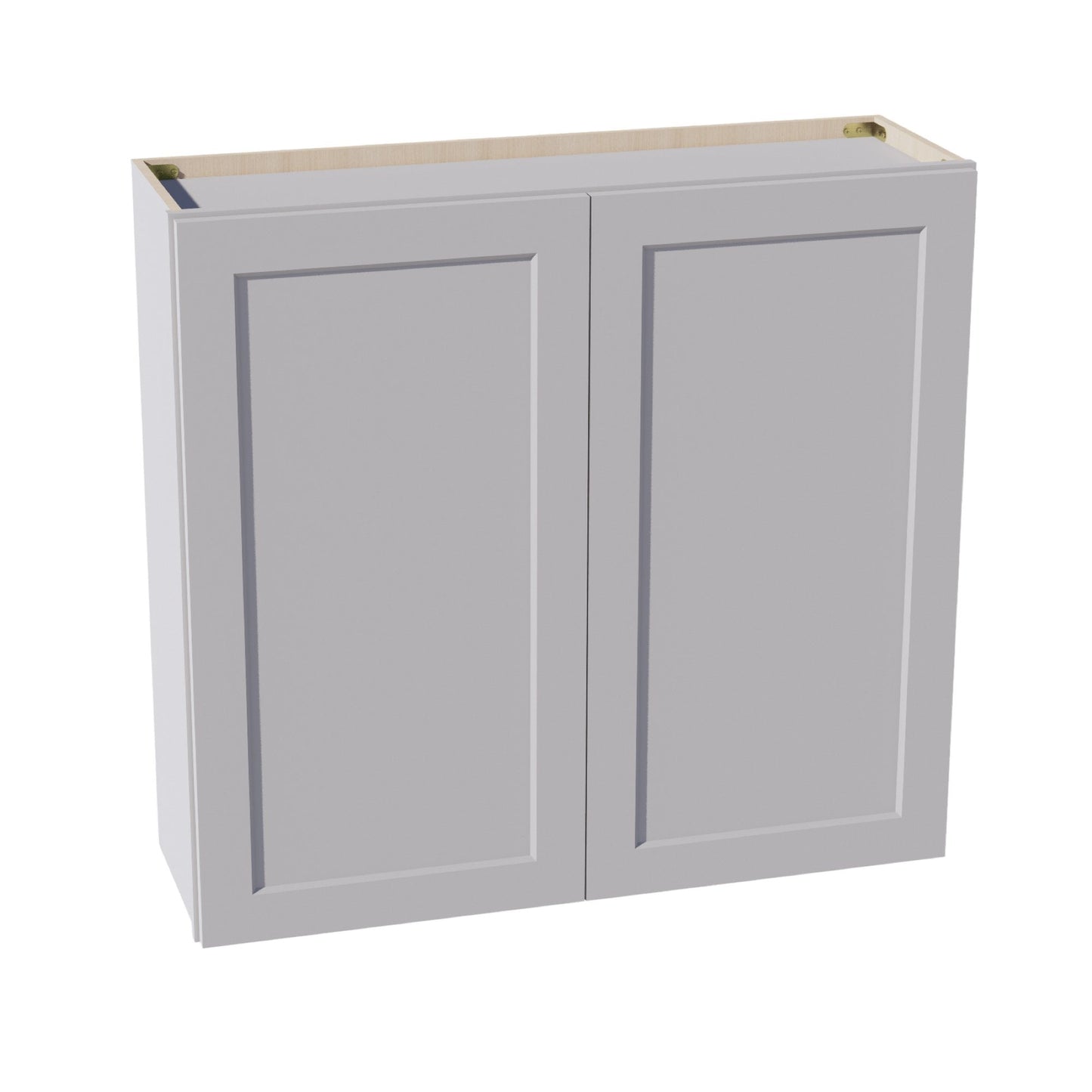 HA - W3936: Ash Gray Shaker 39"W x 36"H 2 Doors & 2 Shelves Standard Wall Cabinet - NextCabinets