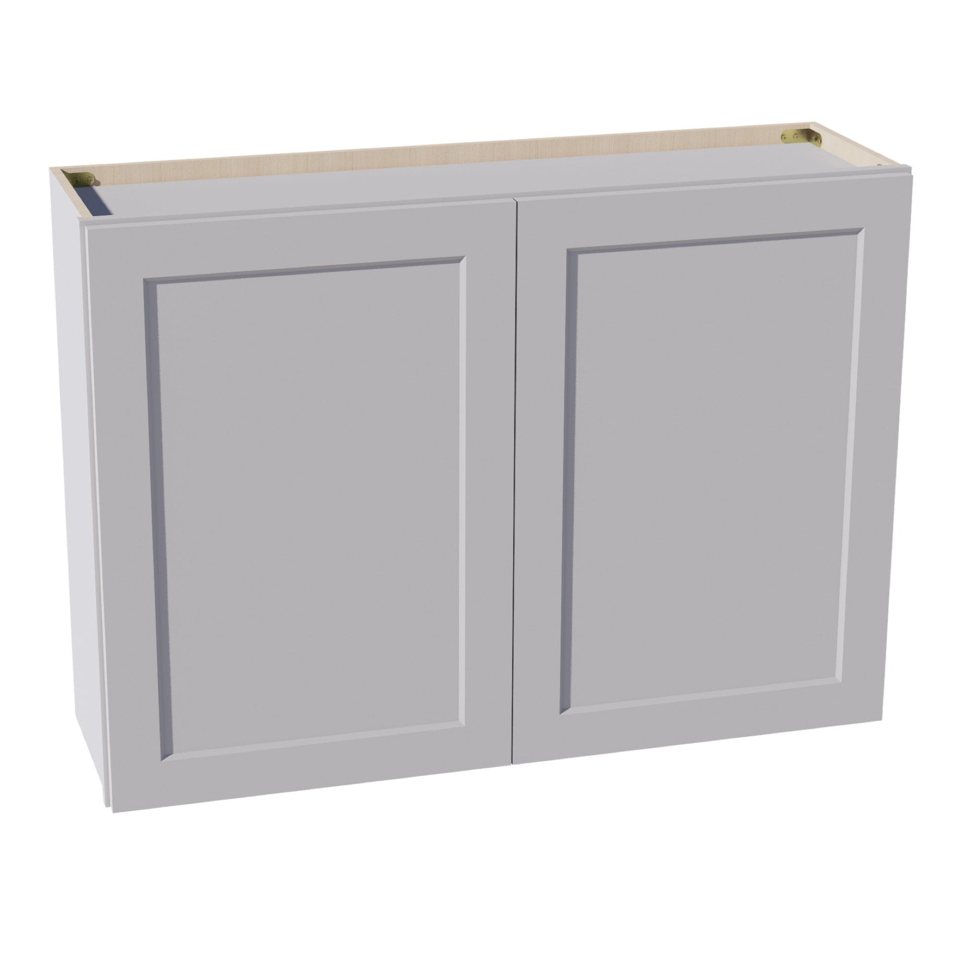 HA - W4230: Ash Gray Shaker 42"W x 30"H 2 Doors & 2 Shelves Standard Wall Cabinet - NextCabinets