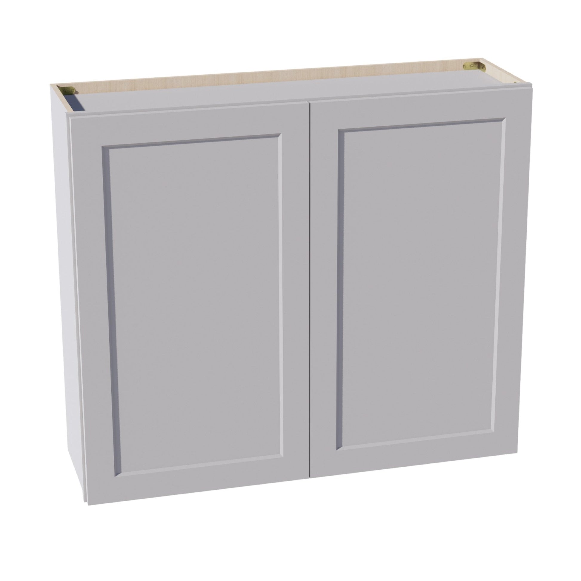 HA - W4236: Ash Gray Shaker 42"W x 36"H 2 Doors & 2 Shelves Standard Wall Cabinet - NextCabinets