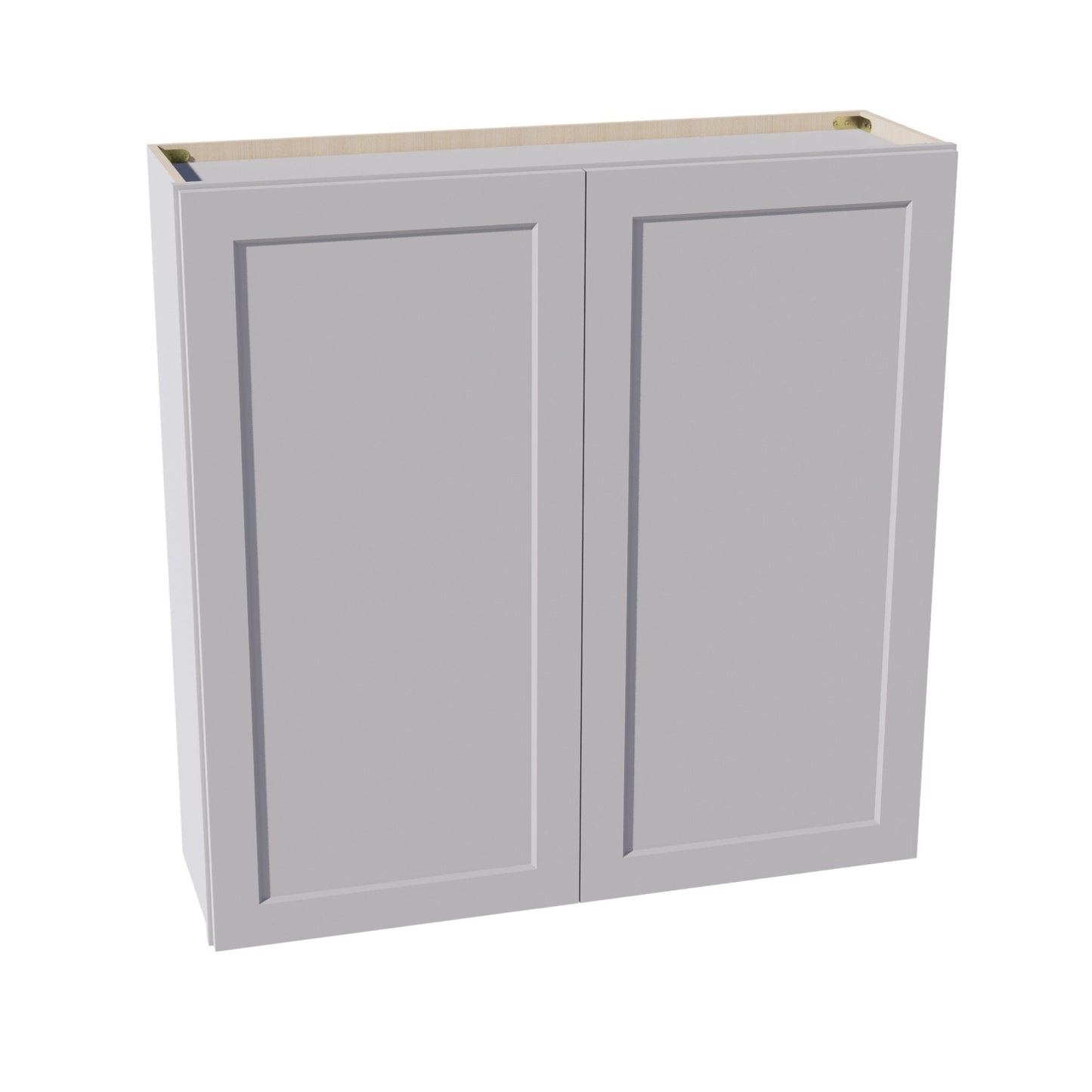 HA - W4242: Ash Gray Shaker 42"W x 42"H 2 Doors & 3 Shelves Standard Wall Cabinet - NextCabinets
