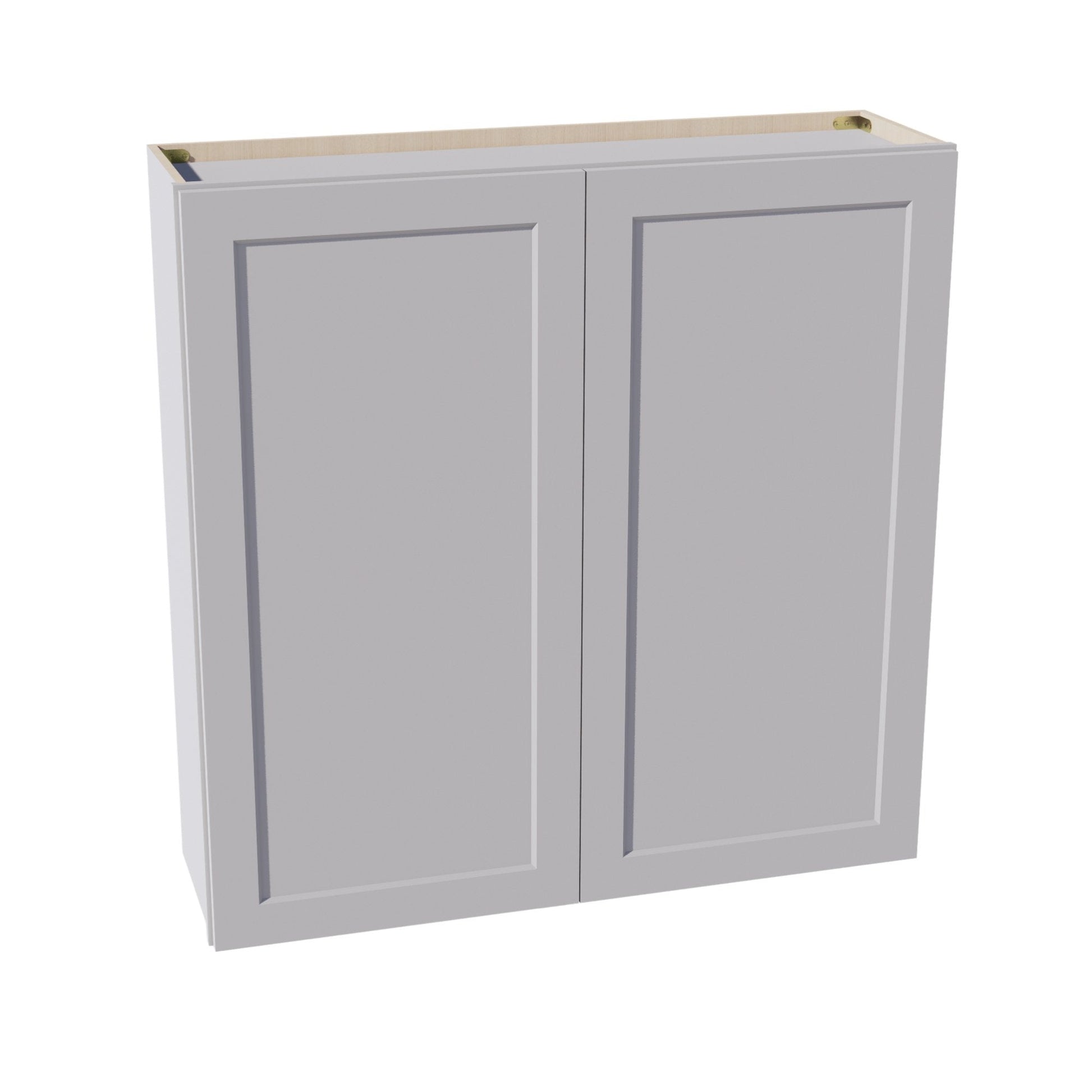 HA - W4242: Ash Gray Shaker 42"W x 42"H 2 Doors & 3 Shelves Standard Wall Cabinet - NextCabinets