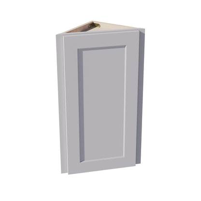 HA - WAE1230: Ash Gray Shaker 12"W x 30"H x 12"D 1 Door & 2 Shelves Wall Angle End Cabinet - NextCabinets