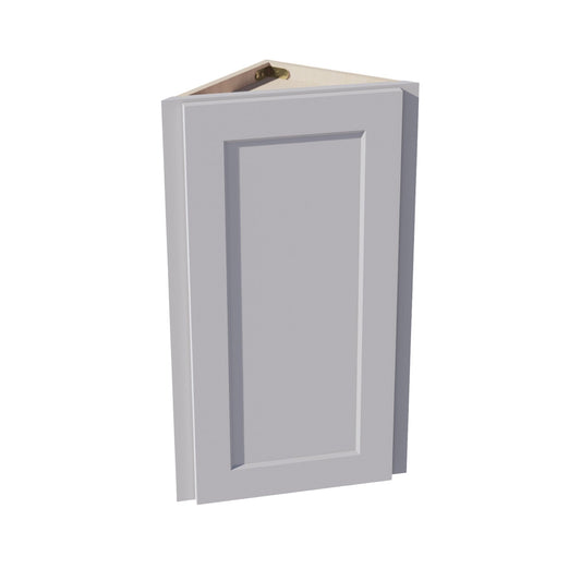 HA - WAE1230: Ash Gray Shaker 12"W x 30"H x 12"D 1 Door & 2 Shelves Wall Angle End Cabinet - NextCabinets