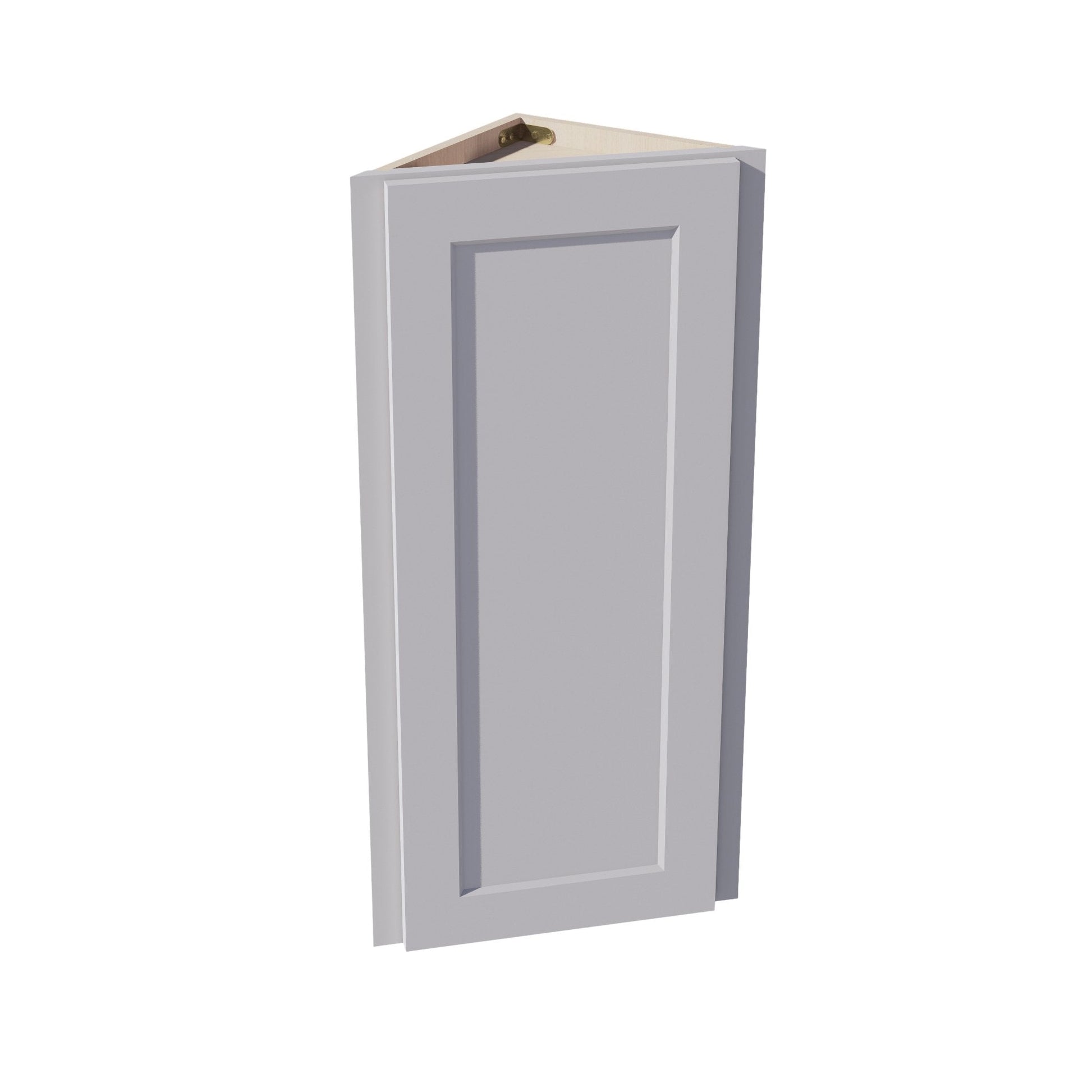HA - WAE1236: Ash Gray Shaker 12"W x 36"H x 12"D 1 Door & 2 Shelves Wall Angle End Cabinet - NextCabinets