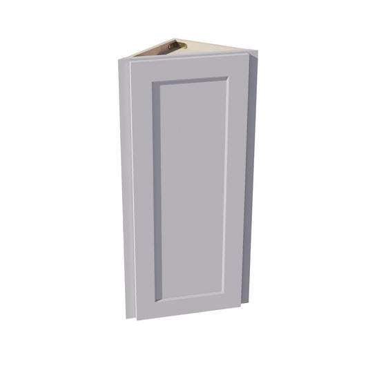 HA - WAE1236: Ash Gray Shaker 12"W x 36"H x 12"D 1 Door & 2 Shelves Wall Angle End Cabinet - NextCabinets
