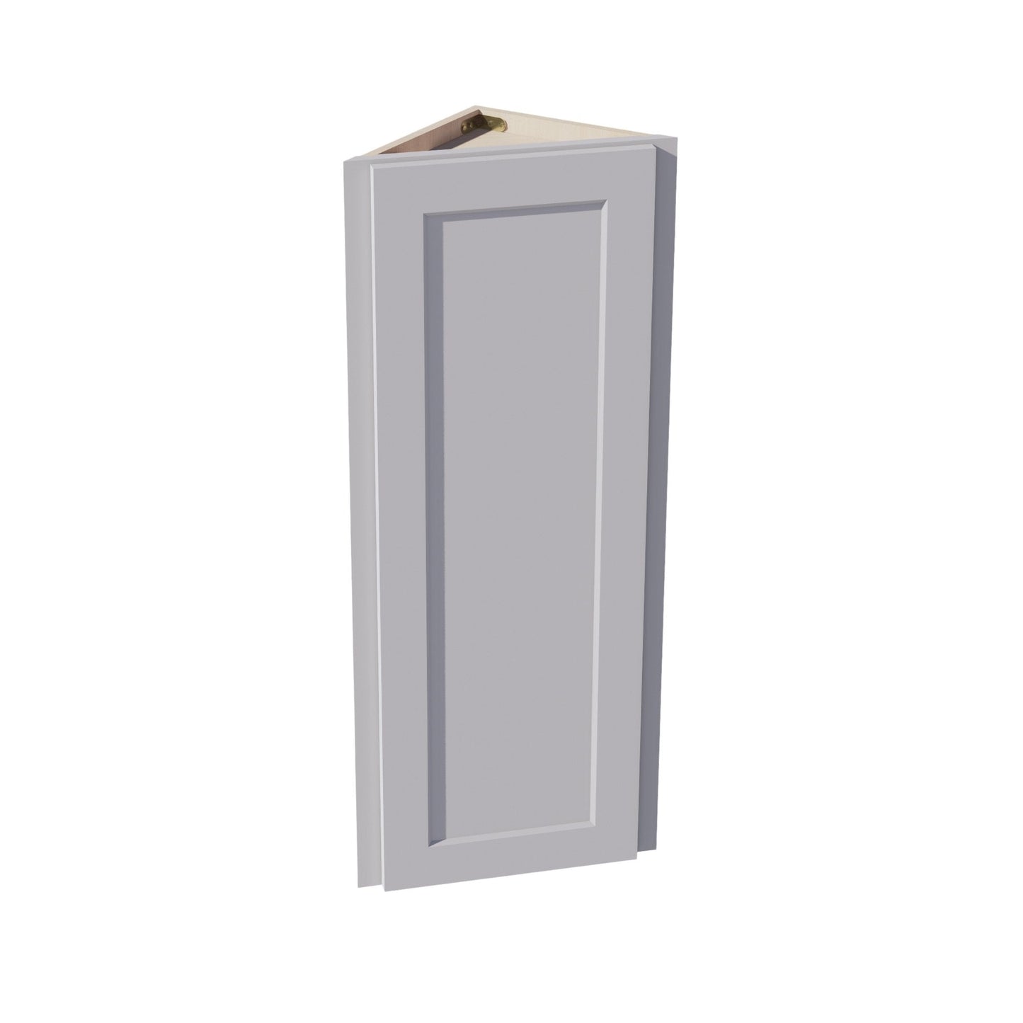 HA - WAE1242: Ash Gray Shaker 12"W x 42"H x 12"D 1 Door & 3 Shelves Wall Angle End Cabinet - NextCabinets
