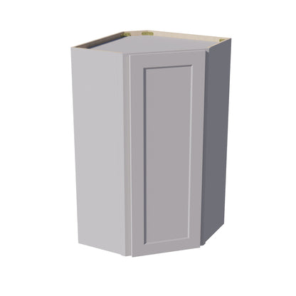 HA - WDC2442: Ash Gray Shaker 24"W x 42"H 1 Door & 2 Shelves Diagonal Wall Corner Cabinet - NextCabinets