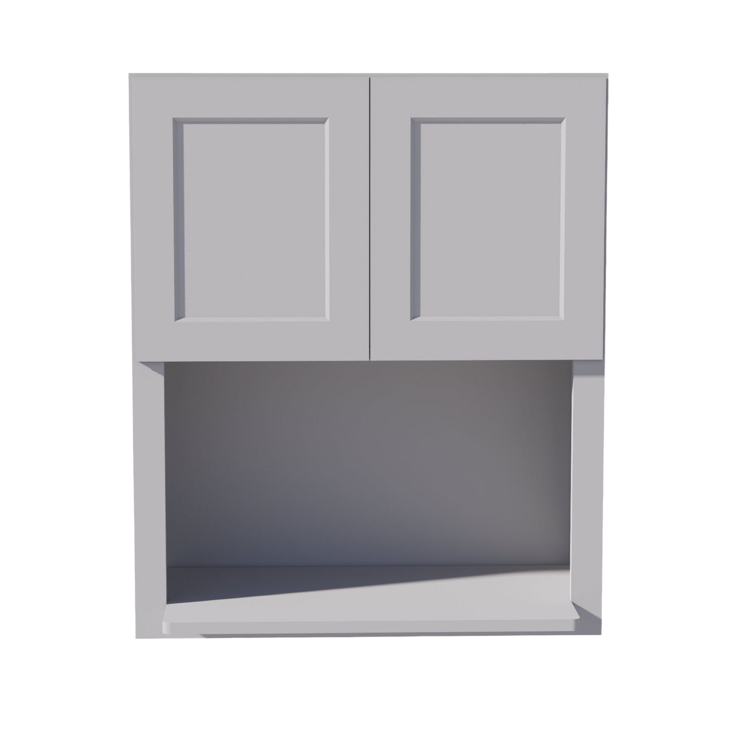 HA - WM3036: Ash Gray Shaker 30"W x 36"H 2 Doors Wall Built - in Microwave Cabinets - NextCabinets