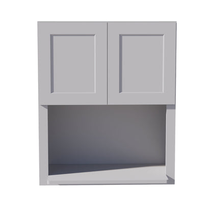 HA - WM3036: Ash Gray Shaker 30"W x 36"H 2 Doors Wall Built - in Microwave Cabinets - NextCabinets