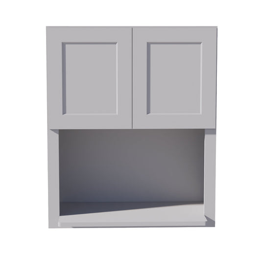 HA - WM3036: Ash Gray Shaker 30"W x 36"H 2 Doors Wall Built - in Microwave Cabinets - NextCabinets