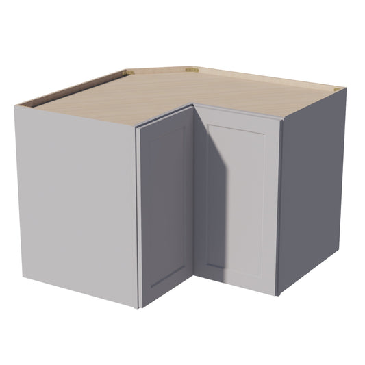 HA - WPC2430: Ash Gray Shaker 24"W x 30"H 1 Door & 2 Shelves Pie Cut Wall Corner Cabinet - NextCabinets